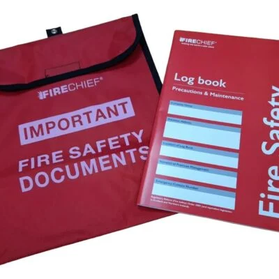HSDA4 A4 Fire Safety Log Book with soft pack document storage bag